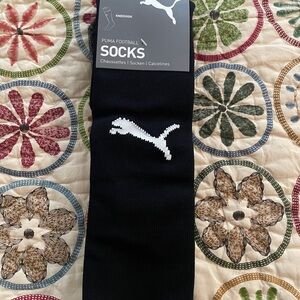 PUMA Men's Black Soccer Socks, Size Men’s 7-9, New With Tags